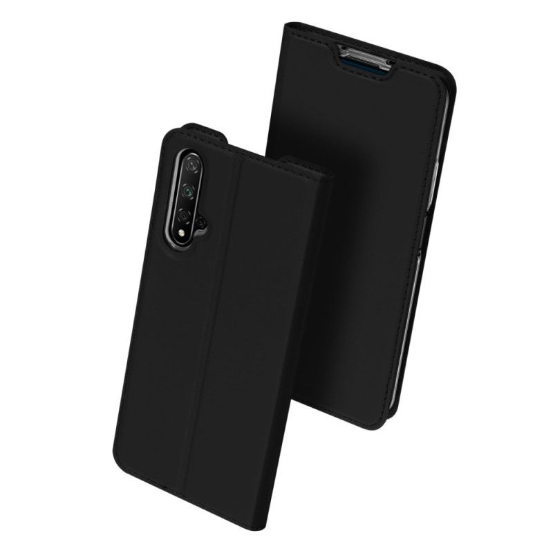 Flip Case Huawei Nova 5T Schwarz Pro-Dux-Ducis-Haut