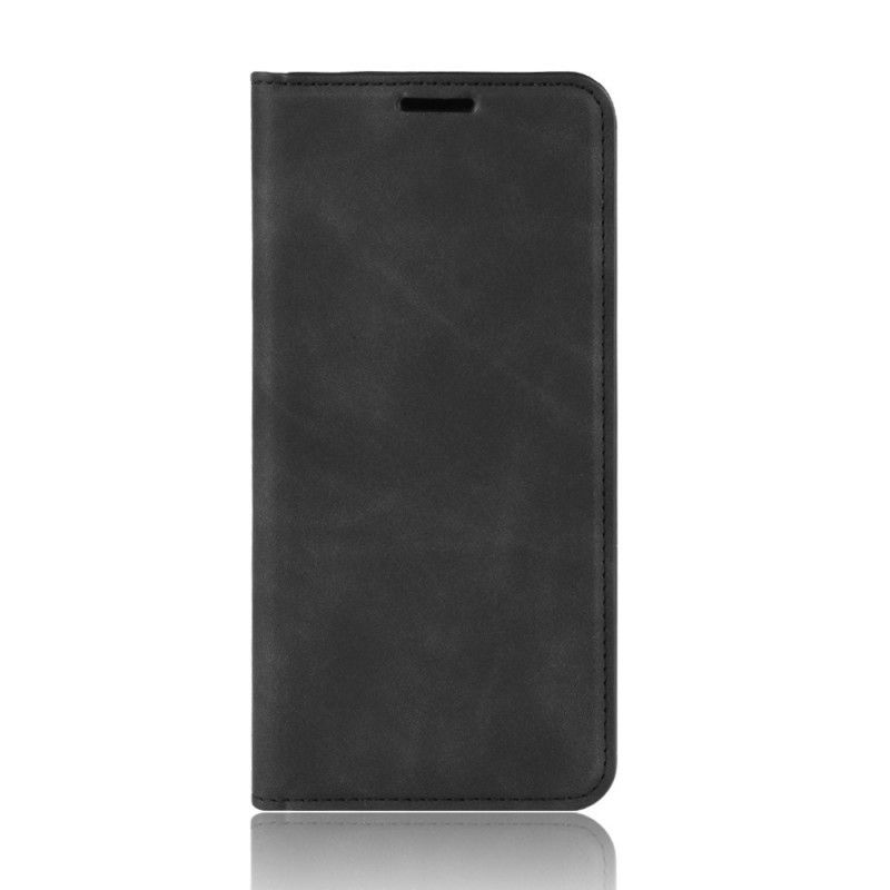 Flip Case Huawei Nova 5T Schwarz Schicker Ledereffekt