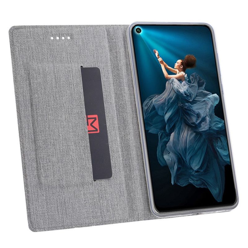 Flip Case Huawei Nova 5T Schwarz Texturiertes Vili Dmx