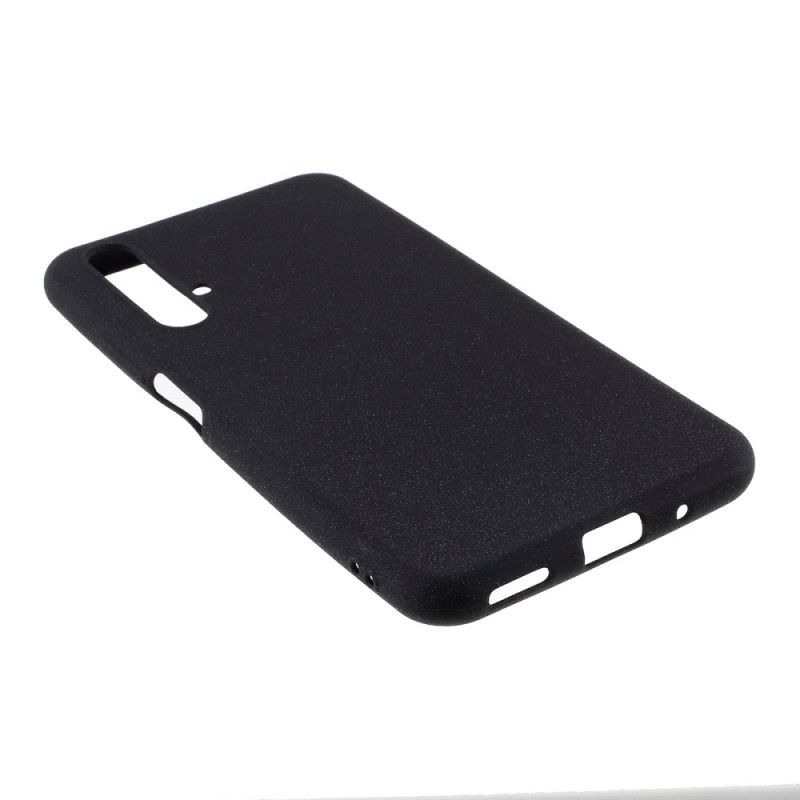 Hülle Huawei Nova 5T Schwarz Handyhülle Silikonfarben