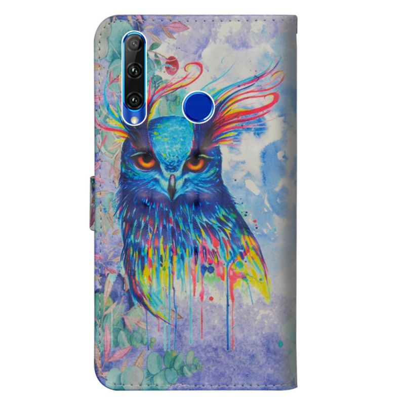 Lederhüllen Für Honor 20e / 20 Lite Aquarellvogel