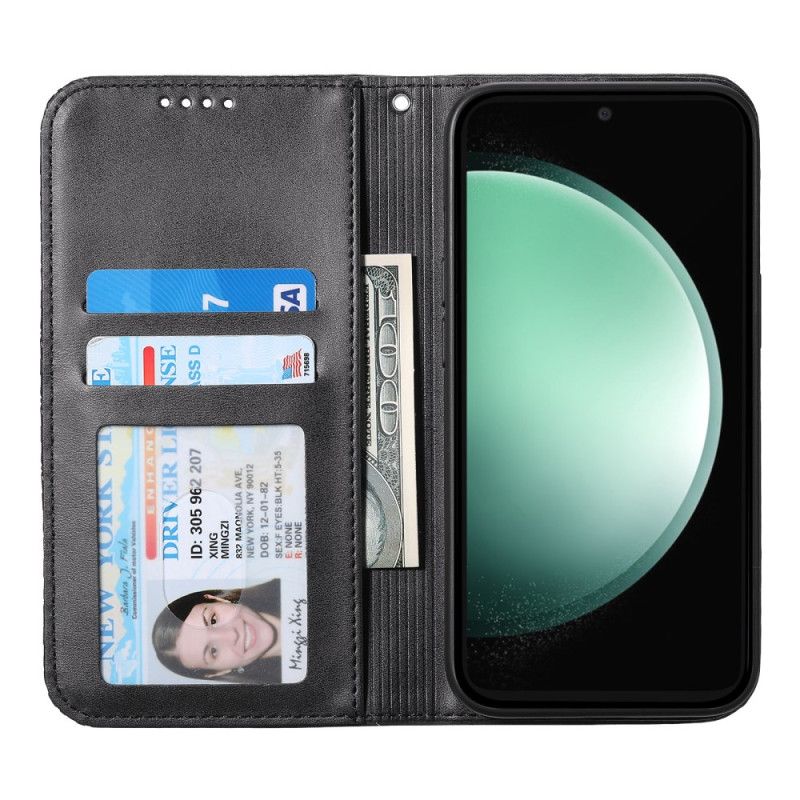 Flip Case Samsung Galaxy S25 Fe Rautenmuster Mit Riemen