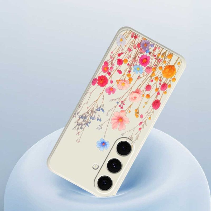 Hülle Für Samsung Galaxy S25 Fe Silikon Mit Wildblumenmuster
