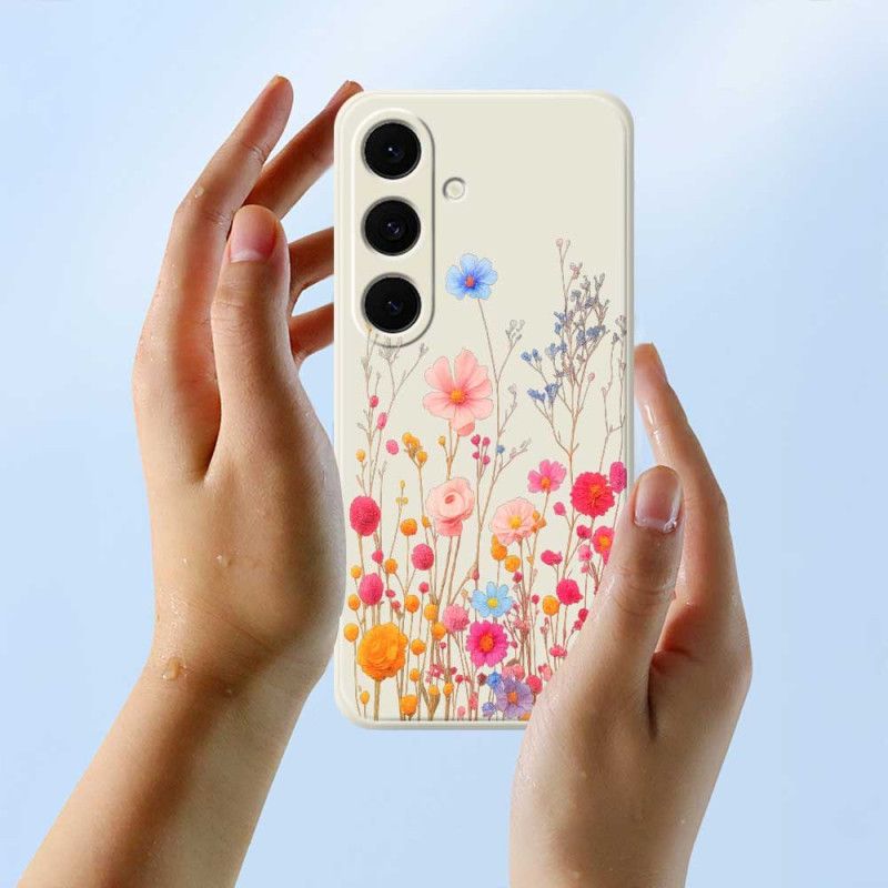Hülle Für Samsung Galaxy S25 Fe Silikon Mit Wildblumenmuster