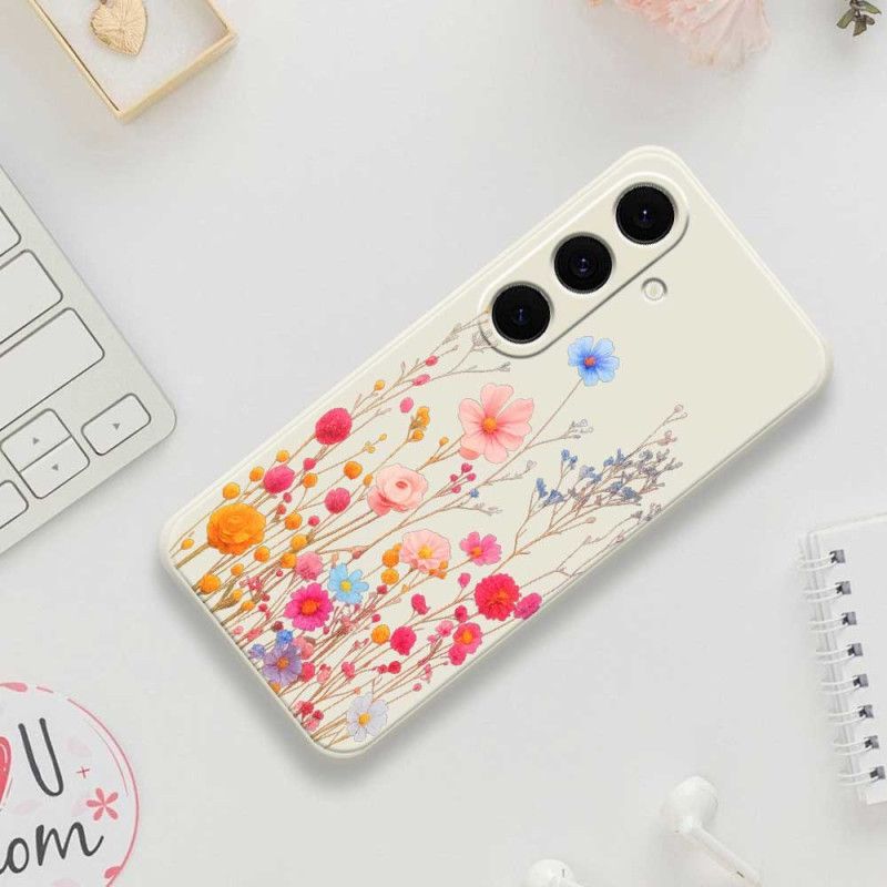 Hülle Für Samsung Galaxy S25 Fe Silikon Mit Wildblumenmuster