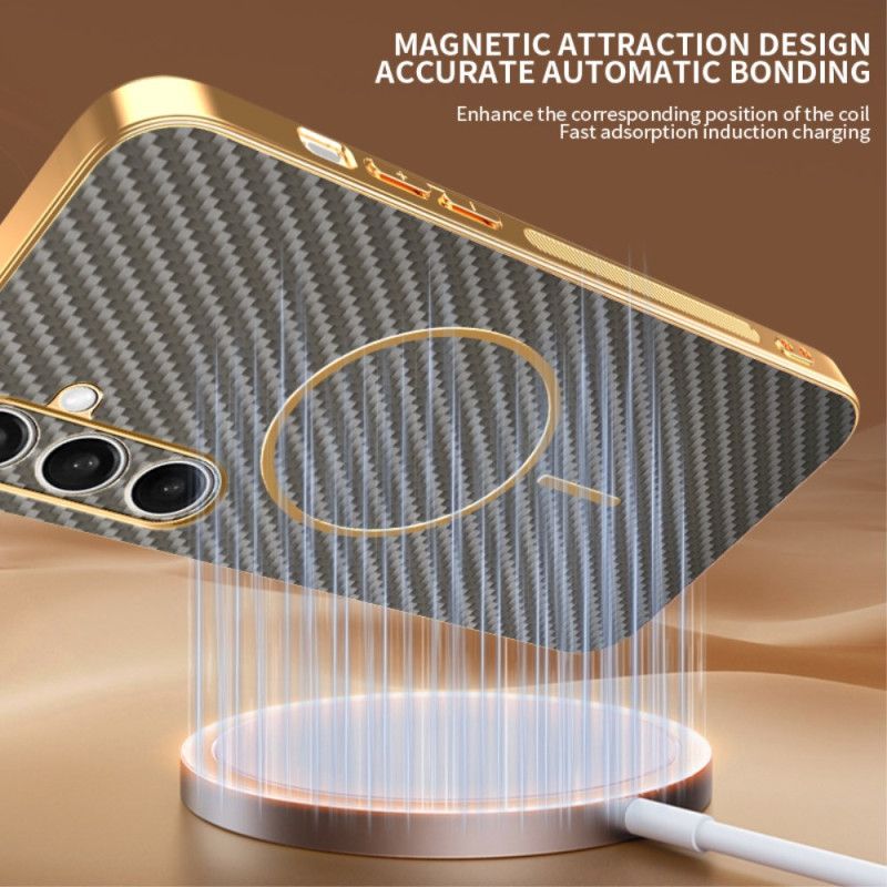 Hülle Samsung Galaxy S25 Fe Handyhülle Magsafe-design In Carbonfaser-optik