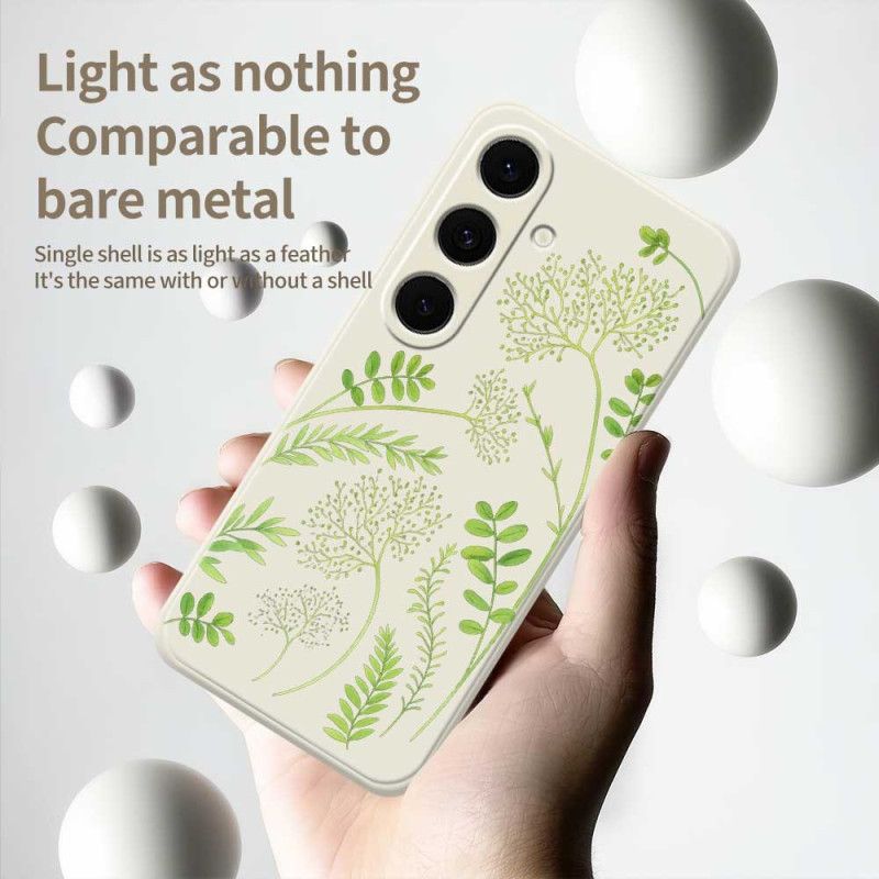 Hülle Samsung Galaxy S25 Fe Handyhülle Silikon Mit Blattmuster