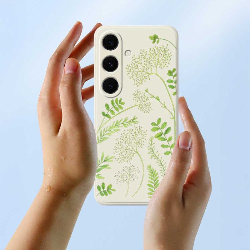 Hülle Samsung Galaxy S25 Fe Handyhülle Silikon Mit Blattmuster