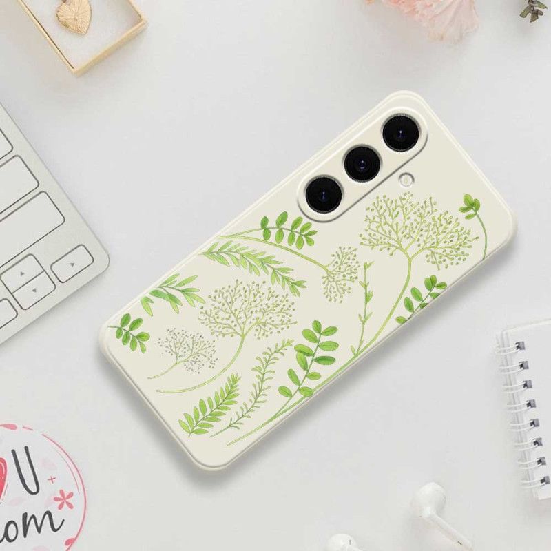 Hülle Samsung Galaxy S25 Fe Handyhülle Silikon Mit Blattmuster