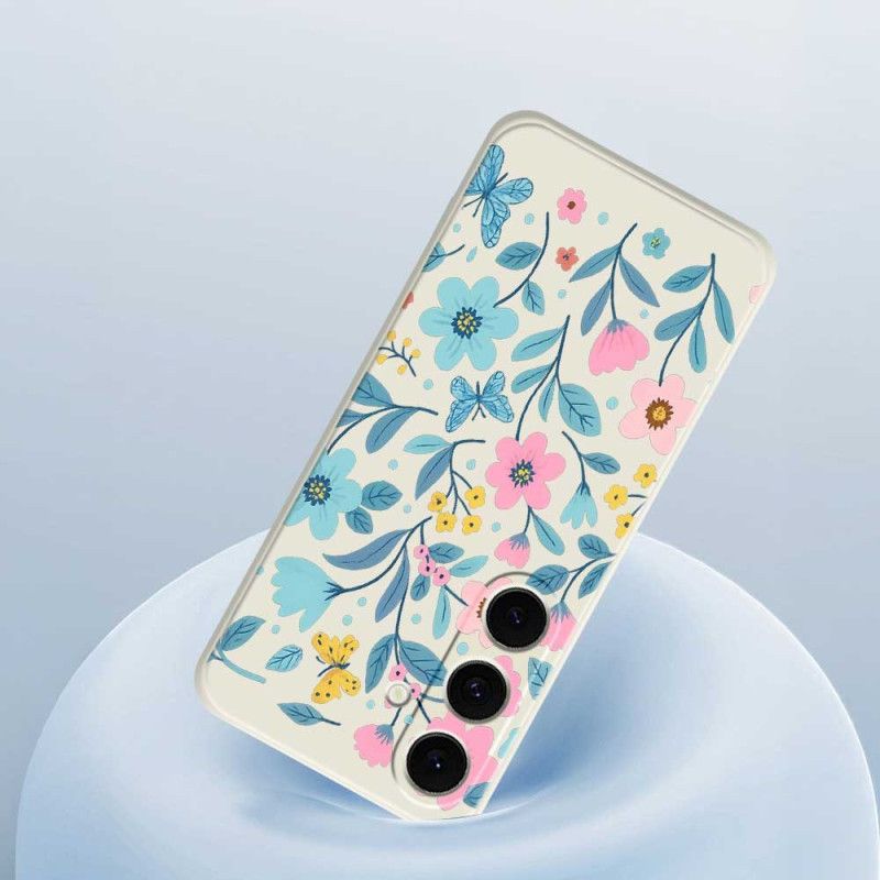 Hülle Samsung Galaxy S25 Fe Handyhülle Silikon Mit Blumenmuster
