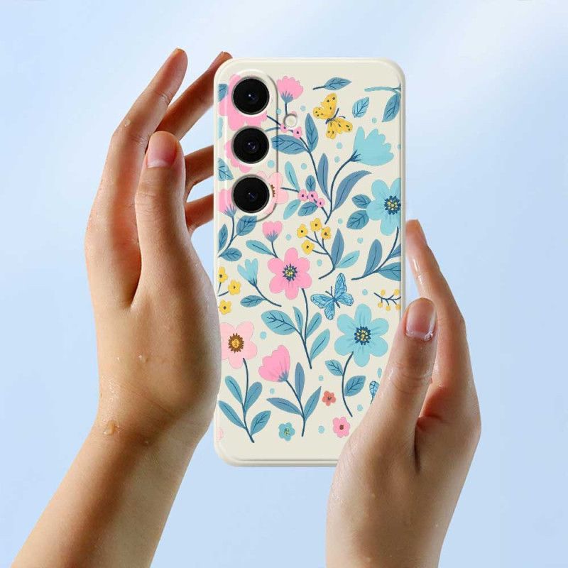 Hülle Samsung Galaxy S25 Fe Handyhülle Silikon Mit Blumenmuster