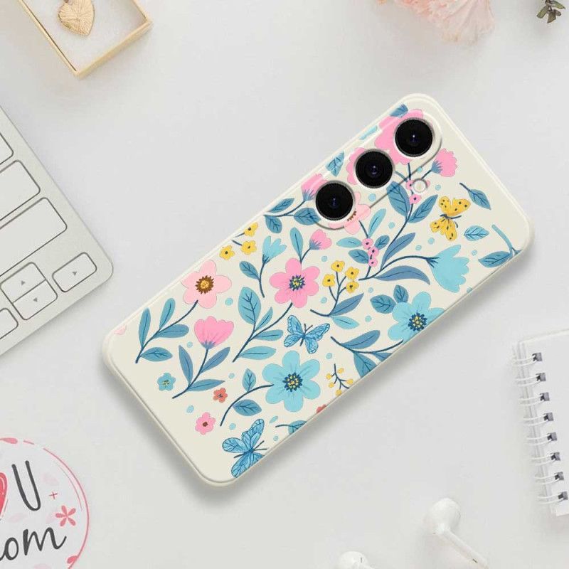 Hülle Samsung Galaxy S25 Fe Handyhülle Silikon Mit Blumenmuster