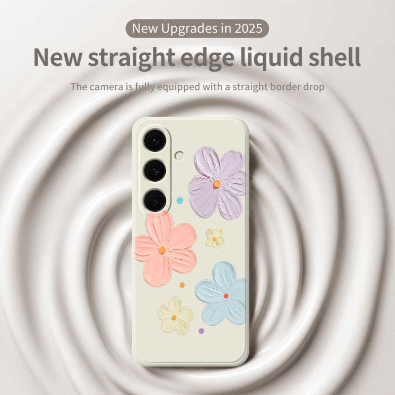 Hülle Samsung Galaxy S25 Fe Handyhülle Silikon Mit Pastellfarbener Blume