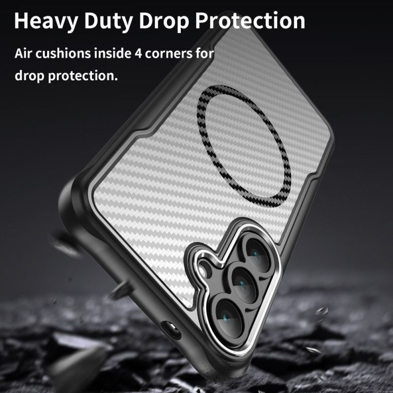 Hülle Samsung Galaxy S25 Fe Kompatibel Mit Magsafe Carbonfaser-textur