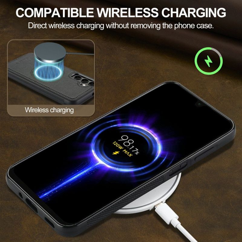 Hülle Samsung Galaxy S25 Fe Magsafe-kompatibles Lederdesign