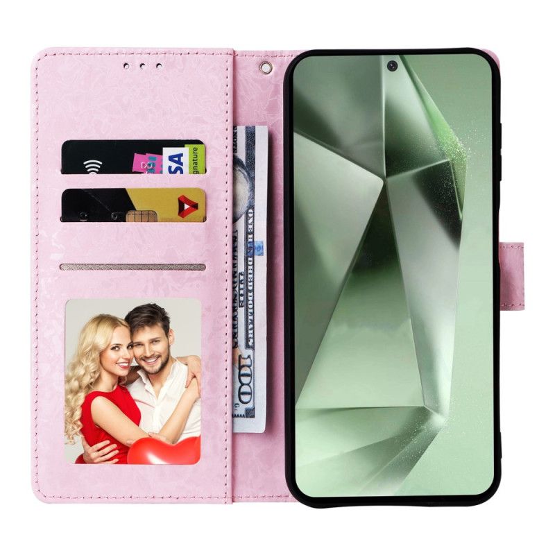 Lederhüllen Für Samsung Galaxy S25 Fe Blumenmuster