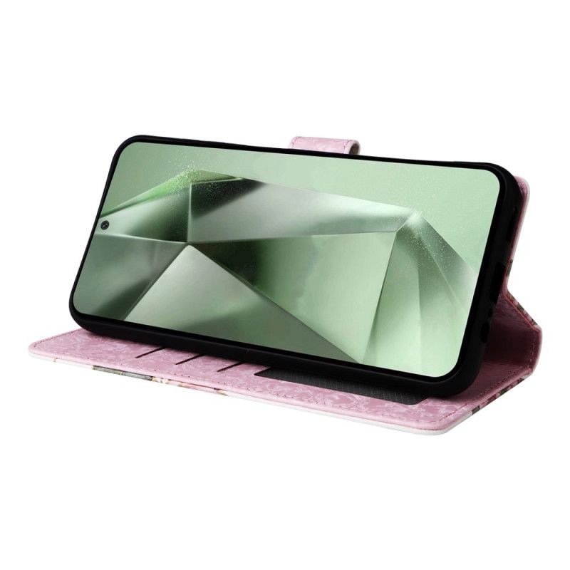 Lederhüllen Für Samsung Galaxy S25 Fe Blumenmuster