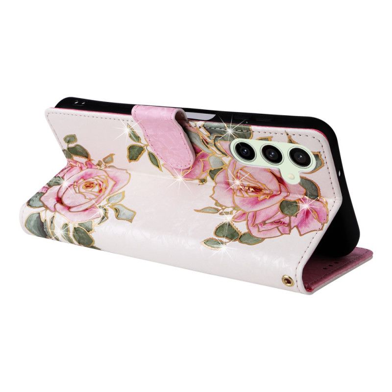 Lederhüllen Für Samsung Galaxy S25 Fe Blumenmuster