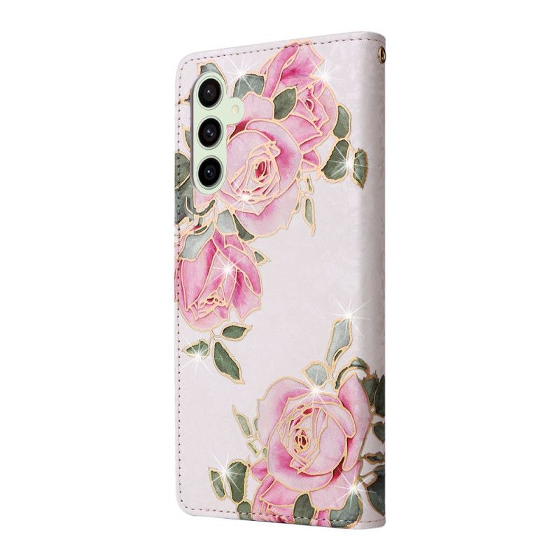 Lederhüllen Für Samsung Galaxy S25 Fe Blumenmuster