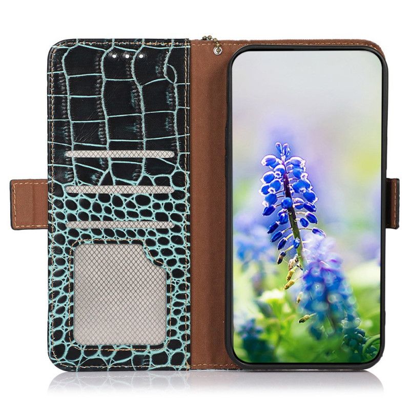 Lederhüllen Für Samsung Galaxy S25 Fe Krokodiloptik