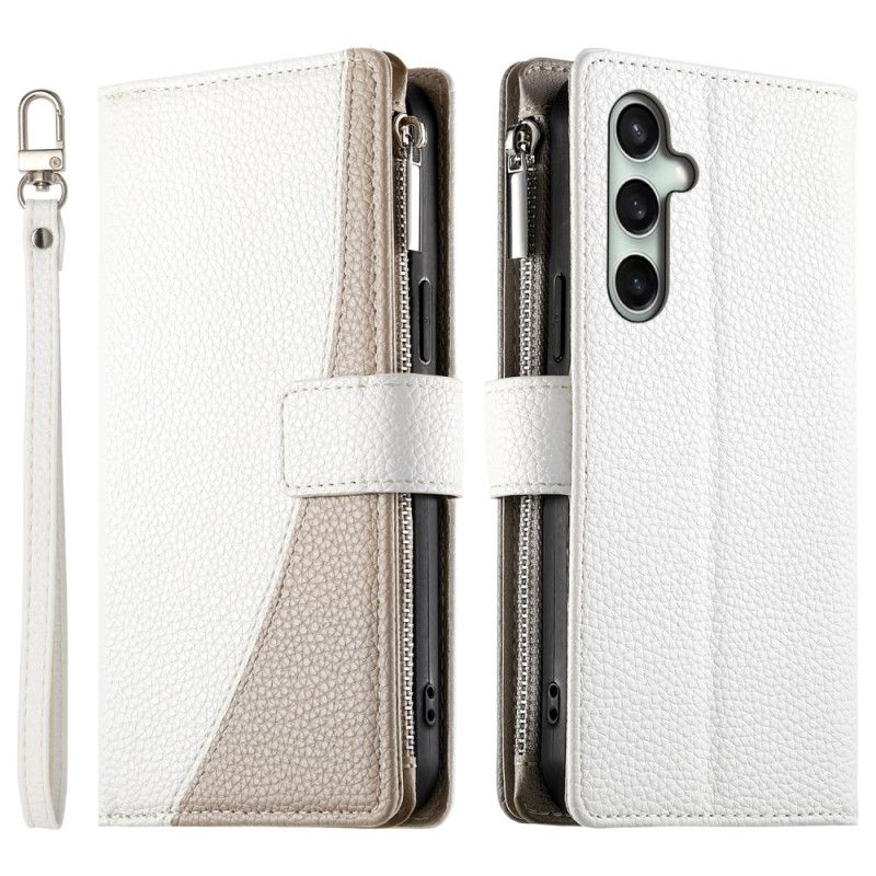 Lederhüllen Für Samsung Galaxy S25 Fe Ledergeldbörse Mit Reißverschluss Und Riemen