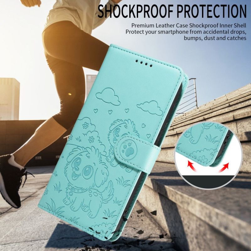Lederhüllen Für Samsung Galaxy S25 Fe Rfid-schutz Und Hundemotiv