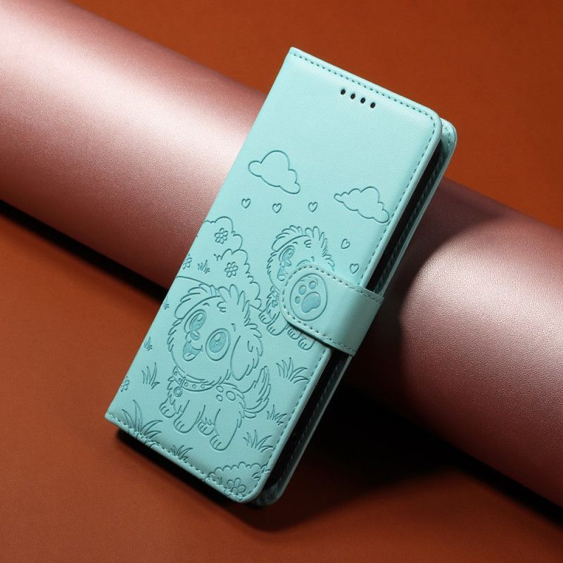 Lederhüllen Für Samsung Galaxy S25 Fe Rfid-schutz Und Hundemotiv