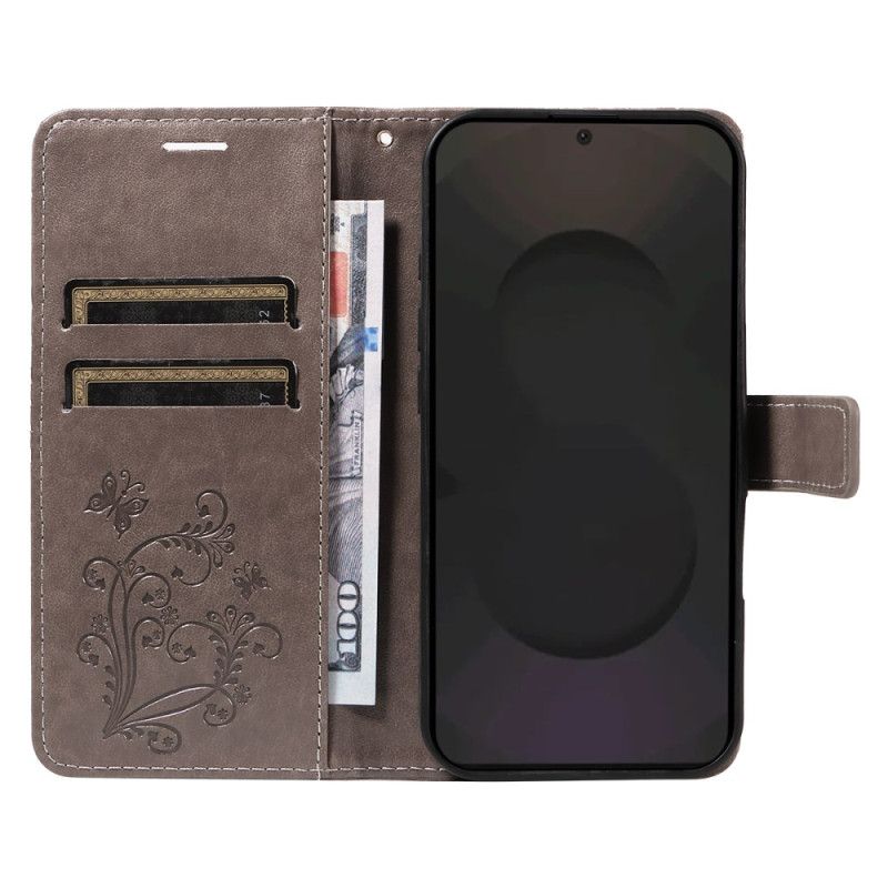 Lederhüllen Für Samsung Galaxy S25 Fe Riesige Schmetterlinge