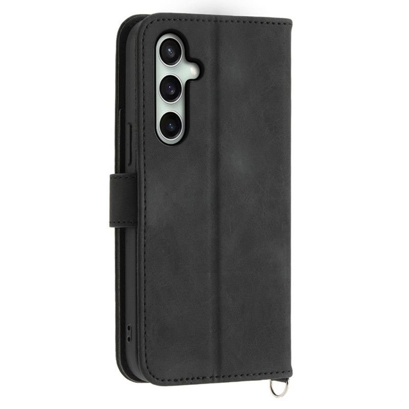 Lederhüllen Für Samsung Galaxy S25 Fe Spitzenmuster Mit Riemen Und Schulterriemen