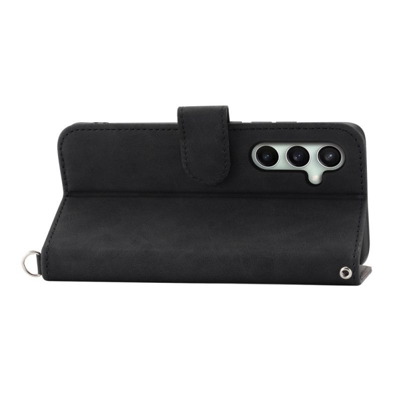 Lederhüllen Für Samsung Galaxy S25 Fe Spitzenmuster Mit Riemen Und Schulterriemen