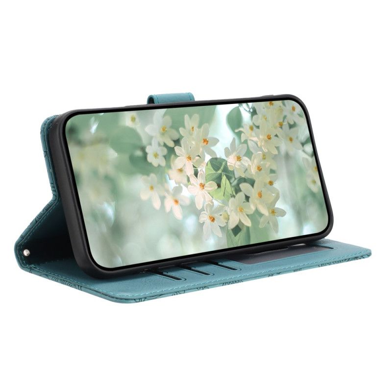 Lederhüllen Samsung Galaxy S25 Fe Blumenmuster Mit Riemen