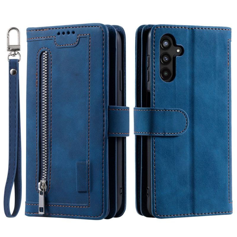 Lederhüllen Samsung Galaxy S25 Fe Handyhülle Kartenhalter Und Reißverschluss