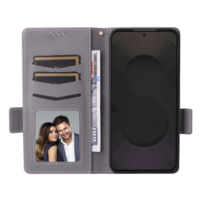 Lederhüllen Samsung Galaxy S25 Fe Handyhülle Klassische Geldbörse Mit Riemen