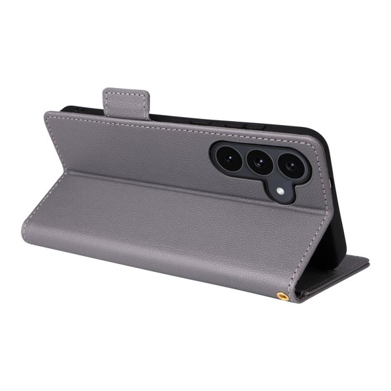 Lederhüllen Samsung Galaxy S25 Fe Handyhülle Klassische Geldbörse Mit Riemen