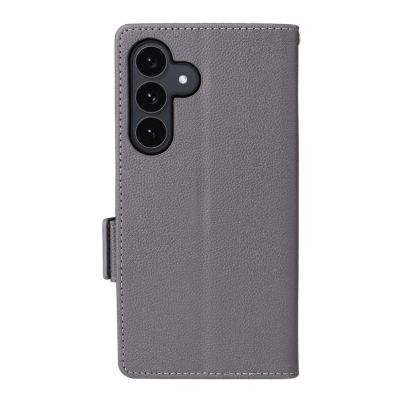 Lederhüllen Samsung Galaxy S25 Fe Handyhülle Klassische Geldbörse Mit Riemen