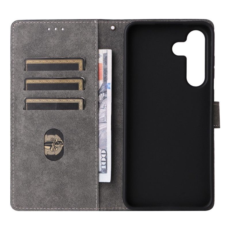 Lederhüllen Samsung Galaxy S25 Fe Handyhülle Rfid-schutz In Wildlederoptik