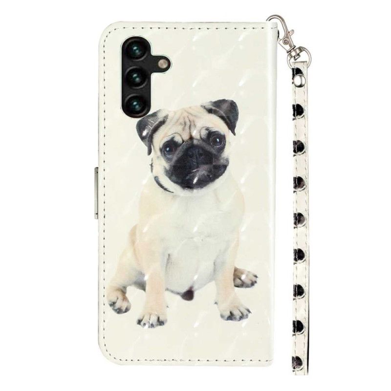 Lederhüllen Samsung Galaxy S25 Fe Hund Mit Umhängeband