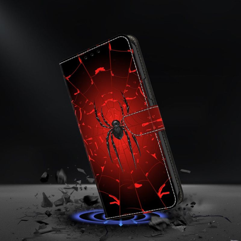 Lederhüllen Samsung Galaxy S25 Fe Schwarze Spinne