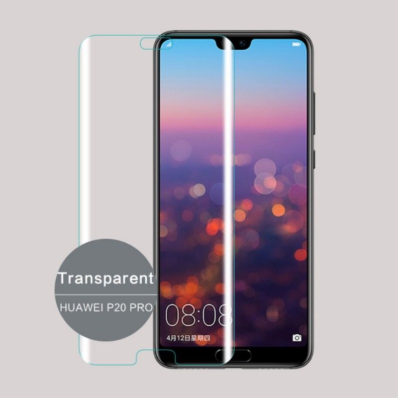 Gebogene Abdeckung Aus Gehärtetem Glas Huawei P20 Pro Schwarz Mofi