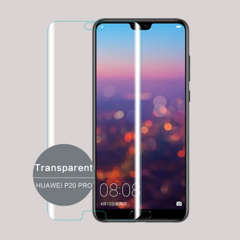 Gebogene Abdeckung Aus Gehärtetem Glas Huawei P20 Pro Schwarz Mofi