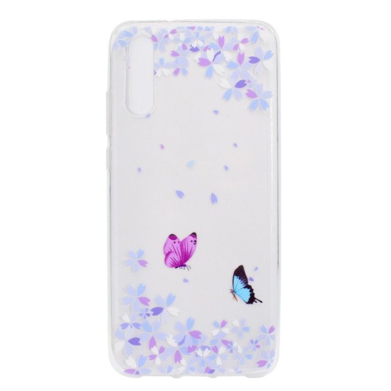 Hülle Huawei P20 Pro Transparente Schmetterlinge Und Blumen