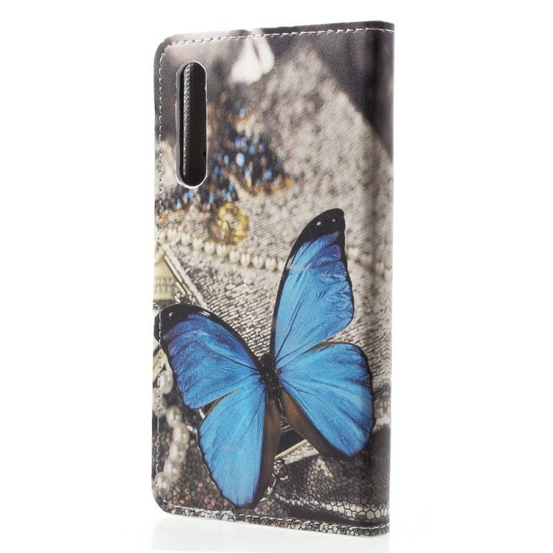 Lederhüllen Für Huawei P20 Pro Blauer Schmetterling