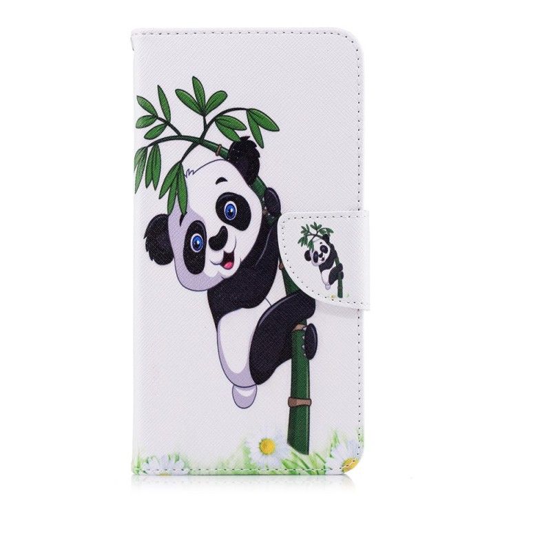 Lederhüllen Huawei P20 Pro Panda Auf Bambus