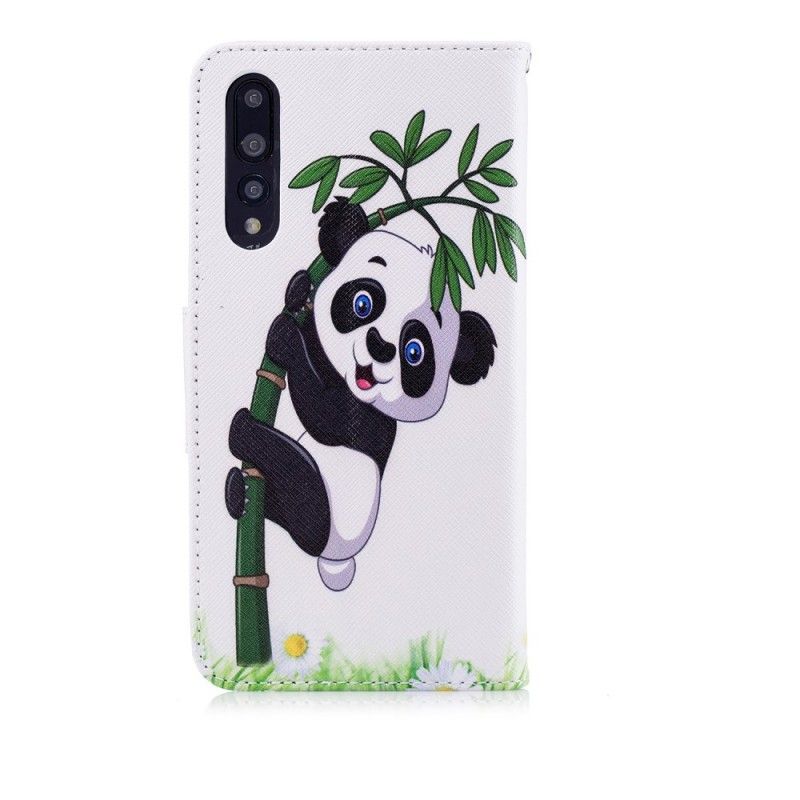 Lederhüllen Huawei P20 Pro Panda Auf Bambus