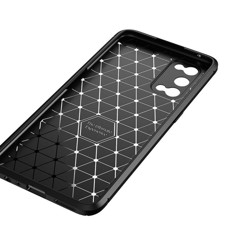 Hülle Realme 7 Pro Schwarz Flexible Kohlefasertextur