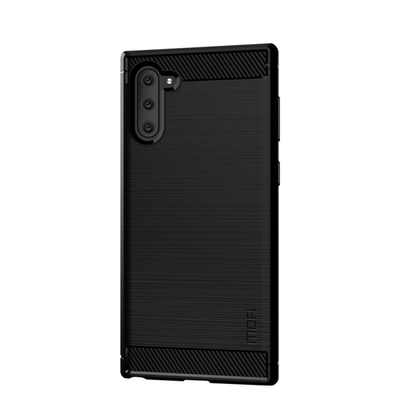 Hülle Für Samsung Galaxy Note 10 Schwarz Gebürstete Mofi-Kohlefaser