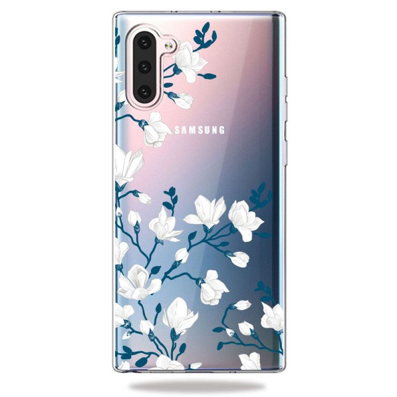 Hülle Für Samsung Galaxy Note 10 Weiße Blüten