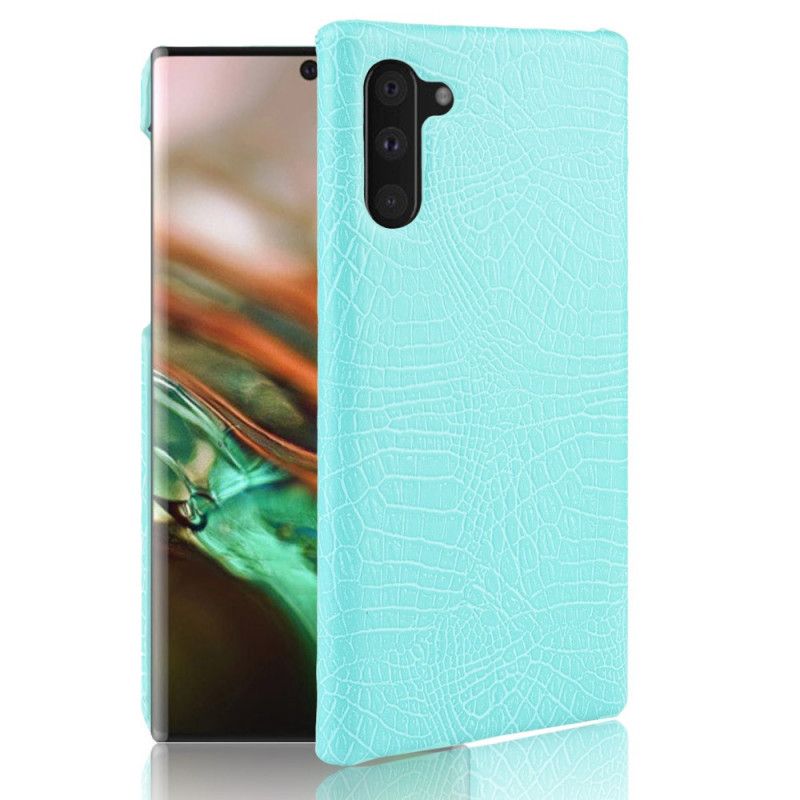 Hülle Samsung Galaxy Note 10 Schwarz Krokodilhauteffekt