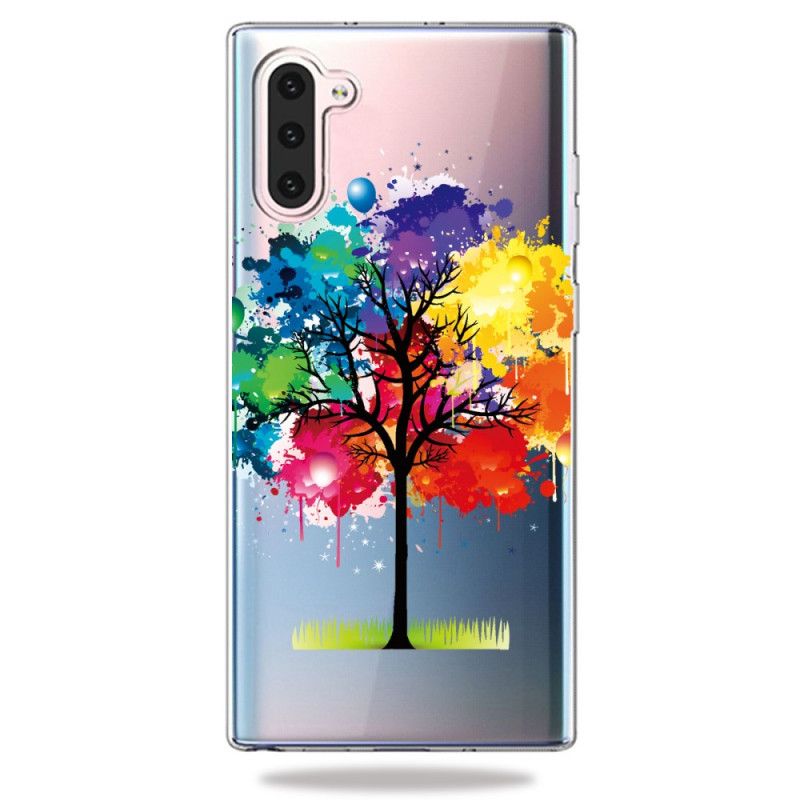 Hülle Samsung Galaxy Note 10 Transparenter Aquarellbaum