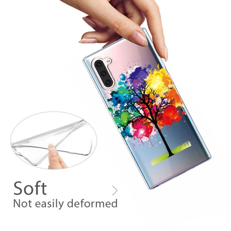 Hülle Samsung Galaxy Note 10 Transparenter Aquarellbaum